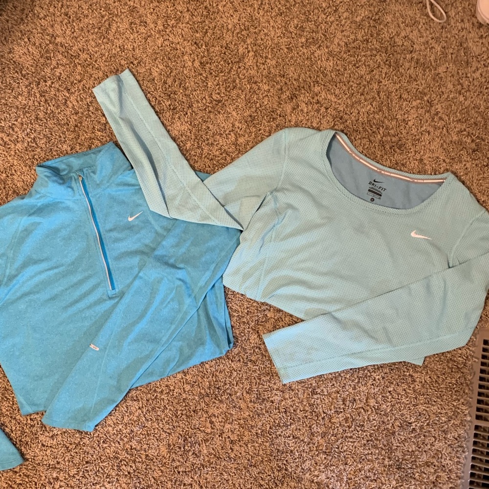 Nike running shirt and half zip bundle